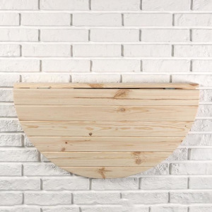 Стол пристенный откидывающийся, 80×43,5см, из сосны, полукруглый Стол пристенный откидывающийся, 80×43,5см, из сосны, полукруглый