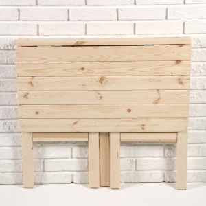 Стол пристенный, откидывающийся, 80х74х45см, квадратный, СОСНА Стол пристенный, откидывающийся, 80х74х45см, квадратный, СОСНА