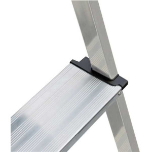 Стремянка KRAUSE MONTO SECURY, широкие ступени, оградительная дуга с полкой, 4 ступени Стремянка KRAUSE MONTO SECURY, широкие ступени, оградительная дуга с полкой, 4 ступени