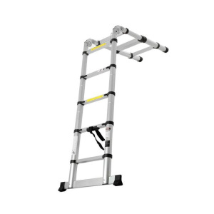 Стремянка-лестница телескопическая TUNDRA, раскладная, алюминиевая, 1.6 х 1.6 м Стремянка-лестница телескопическая TUNDRA, раскладная, алюминиевая, 1.6 х 1.6 м