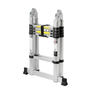 Стремянка-лестница телескопическая TUNDRA, раскладная, алюминиевая, 1.6 х 1.6 м Стремянка-лестница телескопическая TUNDRA, раскладная, алюминиевая, 1.6 х 1.6 м