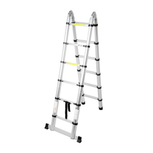 Стремянка-лестница телескопическая TUNDRA, раскладная, алюминиевая, 1.9 х 1.9 м Стремянка-лестница телескопическая TUNDRA, раскладная, алюминиевая, 1.9 х 1.9 м