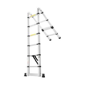 Стремянка-лестница телескопическая TUNDRA, раскладная, алюминиевая, 1.9 х 1.9 м Стремянка-лестница телескопическая TUNDRA, раскладная, алюминиевая, 1.9 х 1.9 м