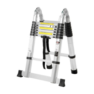 Стремянка-лестница телескопическая TUNDRA, раскладная, алюминиевая, 2.2 х 2.2 м Стремянка-лестница телескопическая TUNDRA, раскладная, алюминиевая, 2.2 х 2.2 м