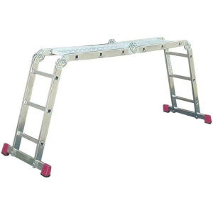 Стремянка-трансформер KRAUSE MONTO MULTIMATIC, четырехсекционная, шарнирная, 3 перекладины Стремянка-трансформер KRAUSE MONTO MULTIMATIC, четырехсекционная, шарнирная, 3 перекладины