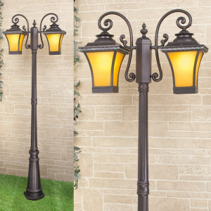 Светильник Elektrostandard, 2x60 Вт, E27, IP44, на столбе, h=2430 мм, Libra F/2 венге Светильник Elektrostandard, 2x60 Вт, E27, IP44, на столбе, h=2430 мм, Libra F/2 венге