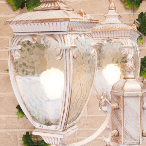 Светильник Elektrostandard, 3x60Вт, E27, IP44, на столбе,h=2400мм, Andromeda F/3 бел. золото Светильник Elektrostandard, 3x60Вт, E27, IP44, на столбе,h=2400мм, Andromeda F/3 бел. золото