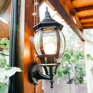 Светильник Elektrostandard садово-парковый, 100 Вт, E27, IP33, настенный, 1001U черный Светильник Elektrostandard садово-парковый, 100 Вт, E27, IP33, настенный, 1001U черный