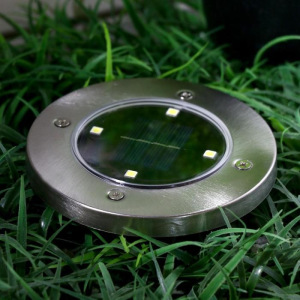 Светильник грунтовый герметичный светодиодный на солнечной батарее 1,5 Вт, 4 LED, IP66,6500K Светильник грунтовый герметичный светодиодный на солнечной батарее 1,5 Вт, 4 LED, IP66,6500K