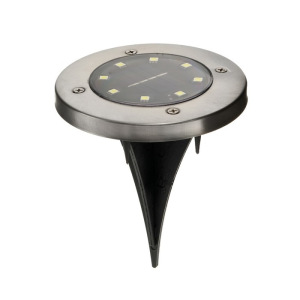 Светильник грунтовый герметичный светодиодный на солнечной батарее 3 Вт, 8 LED, IP66, 6500 K Светильник грунтовый герметичный светодиодный на солнечной батарее 3 Вт, 8 LED, IP66, 6500 K