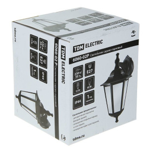 Светильник садово-парковый TDM 6060-02Р, E27, 60 Вт, шестигр., вниз, в разб., черный Светильник садово-парковый TDM 6060-02Р, E27, 60 Вт, шестигр., вниз, в разб., черный