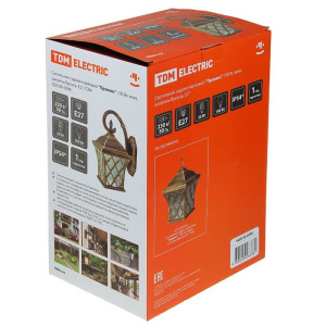 Светильник садово-парковый TDM "Прованс", 100 Вт, Е27, четырехгран., вниз, шагрень/бронза Светильник садово-парковый TDM "Прованс", 100 Вт, Е27, четырехгран., вниз, шагрень/бронза