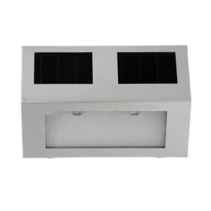 Светильник уличный накладной, 14 х 2.5 x 9,5 см, IP44, солн. батарея, 2 led, белый Светильник уличный накладной, 14 х 2.5 x 9,5 см, IP44, солн. батарея, 2 led, белый