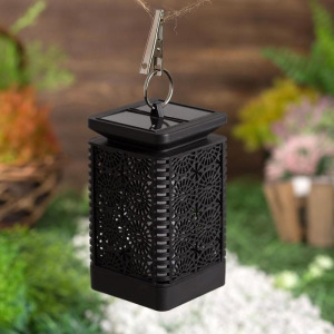 Светильник уличный "Фонарь подвесной", солнечная батарея, эффект горящего огня Светильник уличный "Фонарь подвесной", солнечная батарея, эффект горящего огня