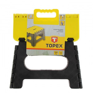 Табурет складной TOPEX, максимальная нагрузка 150 кг, высота 220 мм Табурет складной TOPEX, максимальная нагрузка 150 кг, высота 220 мм