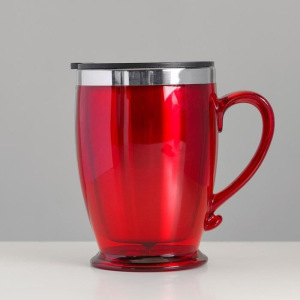 Термокружка "Виго" с ручкой, 450 мл, сохраняет тепло 2-3 ч, микс, 9х12.5 см Термокружка "Виго" с ручкой, 450 мл, сохраняет тепло 2-3 ч, микс, 9х12.5 см