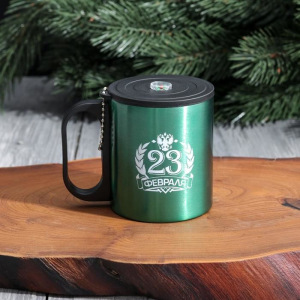 Термокружка с компасом "23 февраля", 170 мл Термокружка с компасом "23 февраля", 170 мл