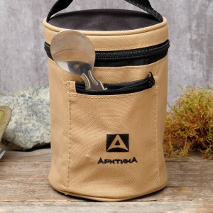 Термос для еды "Арктика", 800 мл, вакуумный, с широким горлом, в чехле, зелёный Термос для еды "Арктика", 800 мл, вакуумный, с широким горлом, в чехле, зелёный