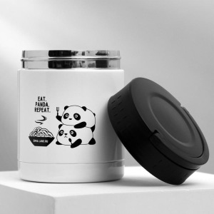Термос для еды "Eat.Panda.Repeat.", 400 мл, сохраняет тепло 12 ч Термос для еды "Eat.Panda.Repeat.", 400 мл, сохраняет тепло 12 ч
