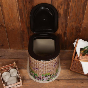 Туалет дачный, h = 39 см, без дна, с отверстиями для крепления к полу, «Плетёнка» Туалет дачный, h = 39 см, без дна, с отверстиями для крепления к полу, «Плетёнка»