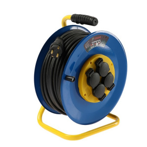 Удлинитель морозостойкий на катушке TUNDRA, 4 роз., 50 м, 16 А, КГ3х1.5 мм2, выкл,IP20, ГОСТ Удлинитель морозостойкий на катушке TUNDRA, 4 роз., 50 м, 16 А, КГ3х1.5 мм2, выкл,IP20, ГОСТ