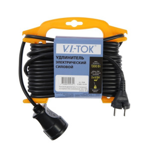 Удлинитель на каркасе V.I.-TOK, 1 розетка, 10 м, 6 А, без з/к, ПВС 2х0.75 мм2 Удлинитель на каркасе V.I.-TOK, 1 розетка, 10 м, 6 А, без з/к, ПВС 2х0.75 мм2