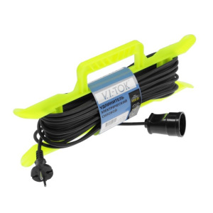 Удлинитель на каркасе V.I.-TOK, 1 розетка, 10 м, 6 А, без з/к, ПВС 2х0.75 мм2 Удлинитель на каркасе V.I.-TOK, 1 розетка, 10 м, 6 А, без з/к, ПВС 2х0.75 мм2