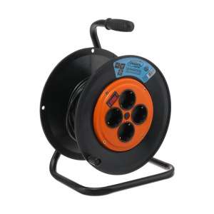 Удлинитель на катушке Luazon Lighting, 4 розетки, 15 м, 10 А, ПВС 3х0.75 мм2, с з/к, IP20 Удлинитель на катушке Luazon Lighting, 4 розетки, 15 м, 10 А, ПВС 3х0.75 мм2, с з/к, IP20