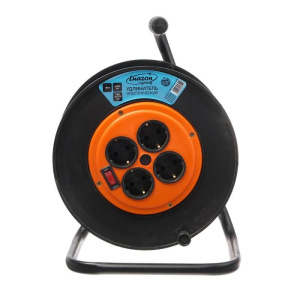 Удлинитель на катушке Luazon Lighting, 4 розетки, 20 м, 10 А, ПВС 3х0.75 мм2, с з/к, IP20 Удлинитель на катушке Luazon Lighting, 4 розетки, 20 м, 10 А, ПВС 3х0.75 мм2, с з/к, IP20