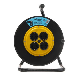 Удлинитель на катушке Luazon Lighting, 4 розетки, 50 м, 10 А, ПВС 3х0.75 мм2, с з/к, IP20 Удлинитель на катушке Luazon Lighting, 4 розетки, 50 м, 10 А, ПВС 3х0.75 мм2, с з/к, IP20