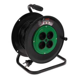 Удлинитель на катушке TUNDRA, 4 розетки, 25 м, 6 А, ПВС 2х0.75 мм2, без з/к, IP20, ГОСТ Удлинитель на катушке TUNDRA, 4 розетки, 25 м, 6 А, ПВС 2х0.75 мм2, без з/к, IP20, ГОСТ