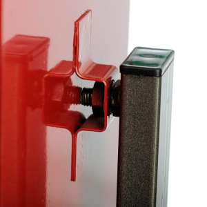 Урна уличная "Квадрат", с пепельницей, красная, 22л Урна уличная "Квадрат", с пепельницей, красная, 22л