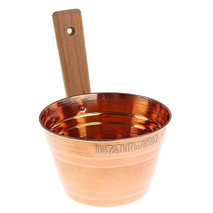 Ушат медный, 3л, с ручкой Ушат медный, 3л, с ручкой