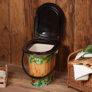 Ведро-туалет, 17 л, съёмный стульчак, бежевое, «Летний день», крышка МИКС Ведро-туалет, 17 л, съёмный стульчак, бежевое, «Летний день», крышка МИКС