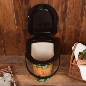 Ведро-туалет, 17 л, съёмный стульчак, бежевое, «Летний день», крышка МИКС Ведро-туалет, 17 л, съёмный стульчак, бежевое, «Летний день», крышка МИКС