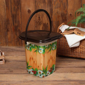Ведро-туалет, 17 л, съёмный стульчак, бежевое, «Летний день», крышка МИКС Ведро-туалет, 17 л, съёмный стульчак, бежевое, «Летний день», крышка МИКС