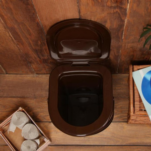 Ведро-туалет, 17 л, съёмный стульчак, коричневый Ведро-туалет, 17 л, съёмный стульчак, коричневый