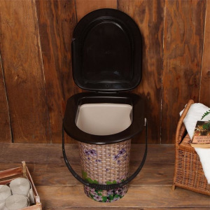 Ведро-туалет, 17 л, съёмный стульчак, «Плетёнка» Ведро-туалет, 17 л, съёмный стульчак, «Плетёнка»