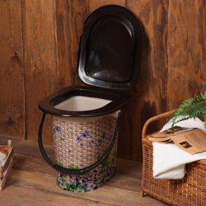 Ведро-туалет, 17 л, съёмный стульчак, «Плетёнка» Ведро-туалет, 17 л, съёмный стульчак, «Плетёнка»