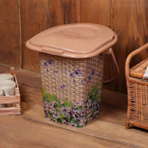 Ведро-туалет, 17 л, съёмный стульчак, «Плетёнка» Ведро-туалет, 17 л, съёмный стульчак, «Плетёнка»