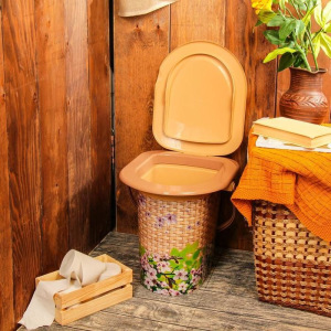 Ведро-туалет, 17 л, съёмный стульчак, «Плетёнка» Ведро-туалет, 17 л, съёмный стульчак, «Плетёнка»