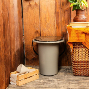 Ведро-туалет, 17 л, серый Ведро-туалет, 17 л, серый