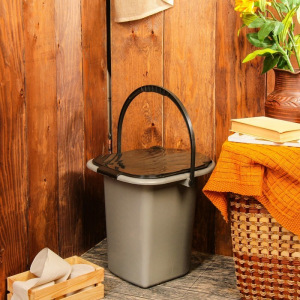 Ведро-туалет, 17 л, серый Ведро-туалет, 17 л, серый