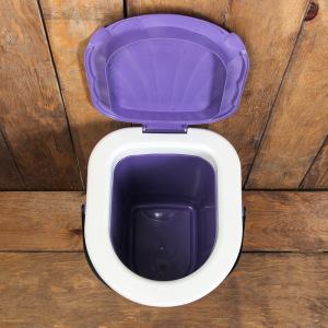 Ведро-туалет, 18 л, съёмный стульчак, фиолетовый Ведро-туалет, 18 л, съёмный стульчак, фиолетовый