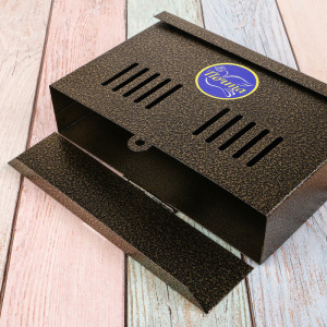 Ящик почтовый без замка (с петлёй), горизонтальный «Мини», бронзовый Ящик почтовый без замка (с петлёй), горизонтальный «Мини», бронзовый