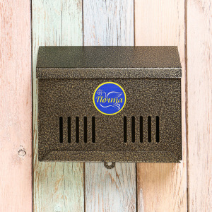 Ящик почтовый без замка (с петлёй), горизонтальный «Мини», бронзовый Ящик почтовый без замка (с петлёй), горизонтальный «Мини», бронзовый