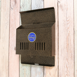 Ящик почтовый без замка (с петлёй), горизонтальный «Мини», бронзовый Ящик почтовый без замка (с петлёй), горизонтальный «Мини», бронзовый