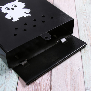 Ящик почтовый без замка (с петлёй), вертикальный, «Домик», чёрный Ящик почтовый без замка (с петлёй), вертикальный, «Домик», чёрный