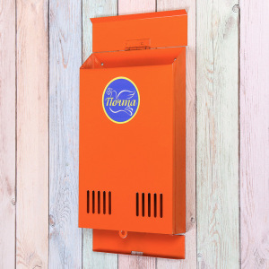 Ящик почтовый без замка (с петлёй), вертикальный, оранжевый Ящик почтовый без замка (с петлёй), вертикальный, оранжевый
