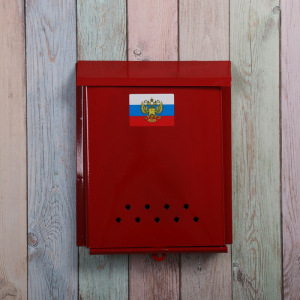 Ящик почтовый без замка (с петлёй), вертикальный, «Почта», бордовый Ящик почтовый без замка (с петлёй), вертикальный, «Почта», бордовый